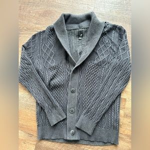 Men’s cardigan sweater - gray - size medium